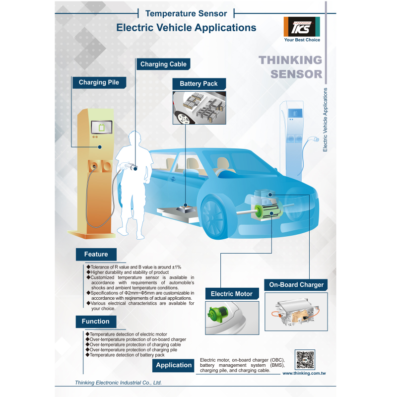 Temperature Sensor for Electric Vehicles Thinking Electronic