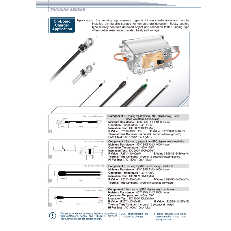 Temperature Sensor for Electric Vehicles Thinking Electronic