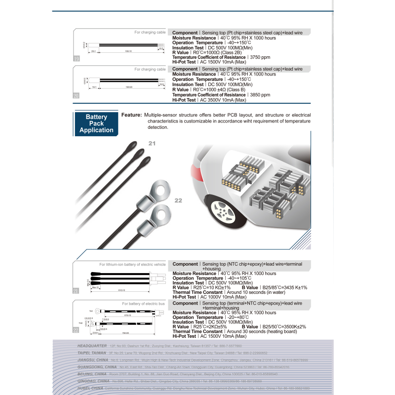 Temperature Sensor for Electric Vehicles Thinking Electronic