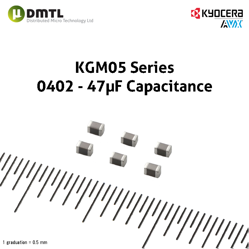 K-AVX Unveils MLCC Delivering Industry-Highest 47μF Capacitance in 0402 Case Size